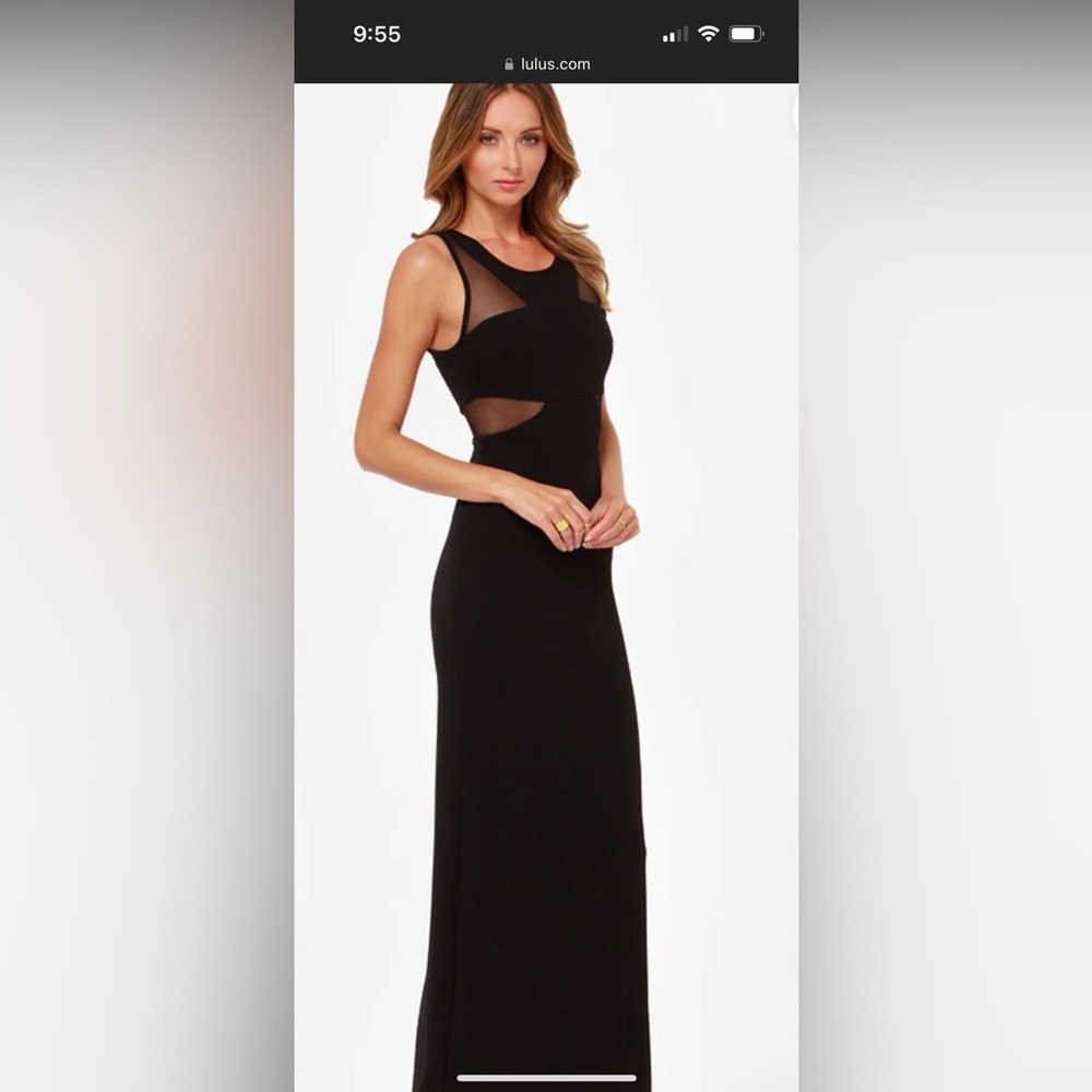 LULUS black maxi Bodycon dress